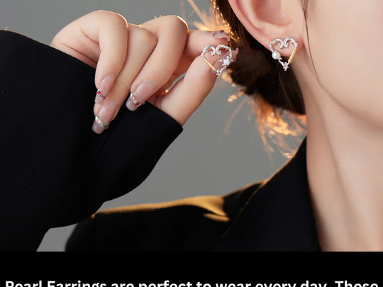 silver pearl earrings