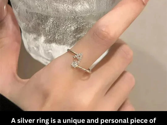 A letter silver ring