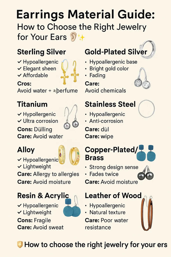 🛡️ Earrings Material Guide: How to Choose the Right Jewelry for Your Ears 👂✨