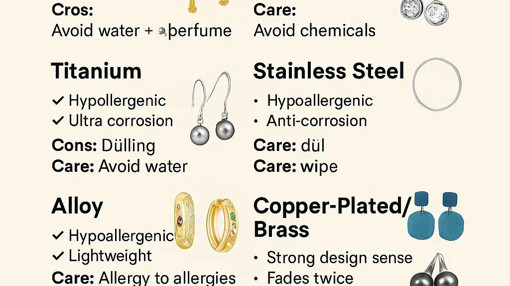 Earrings Material Guide: How to Choose the Right Jewelry for Your Ears