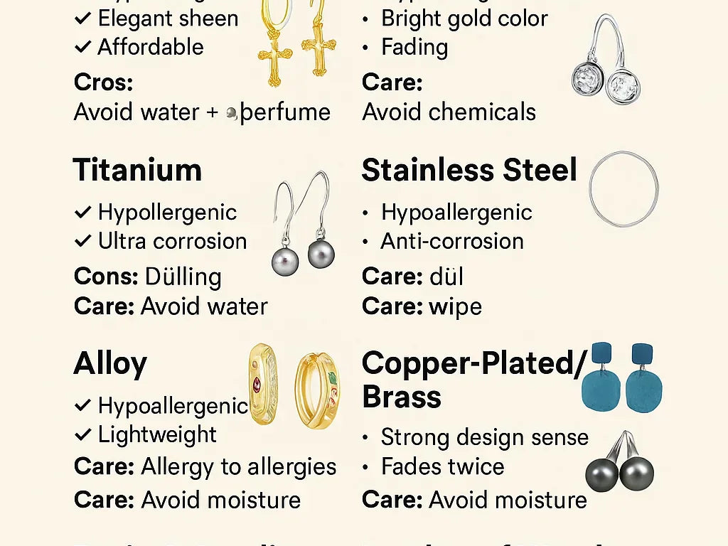 Earrings Material Guide: How to Choose the Right Jewelry for Your Ears