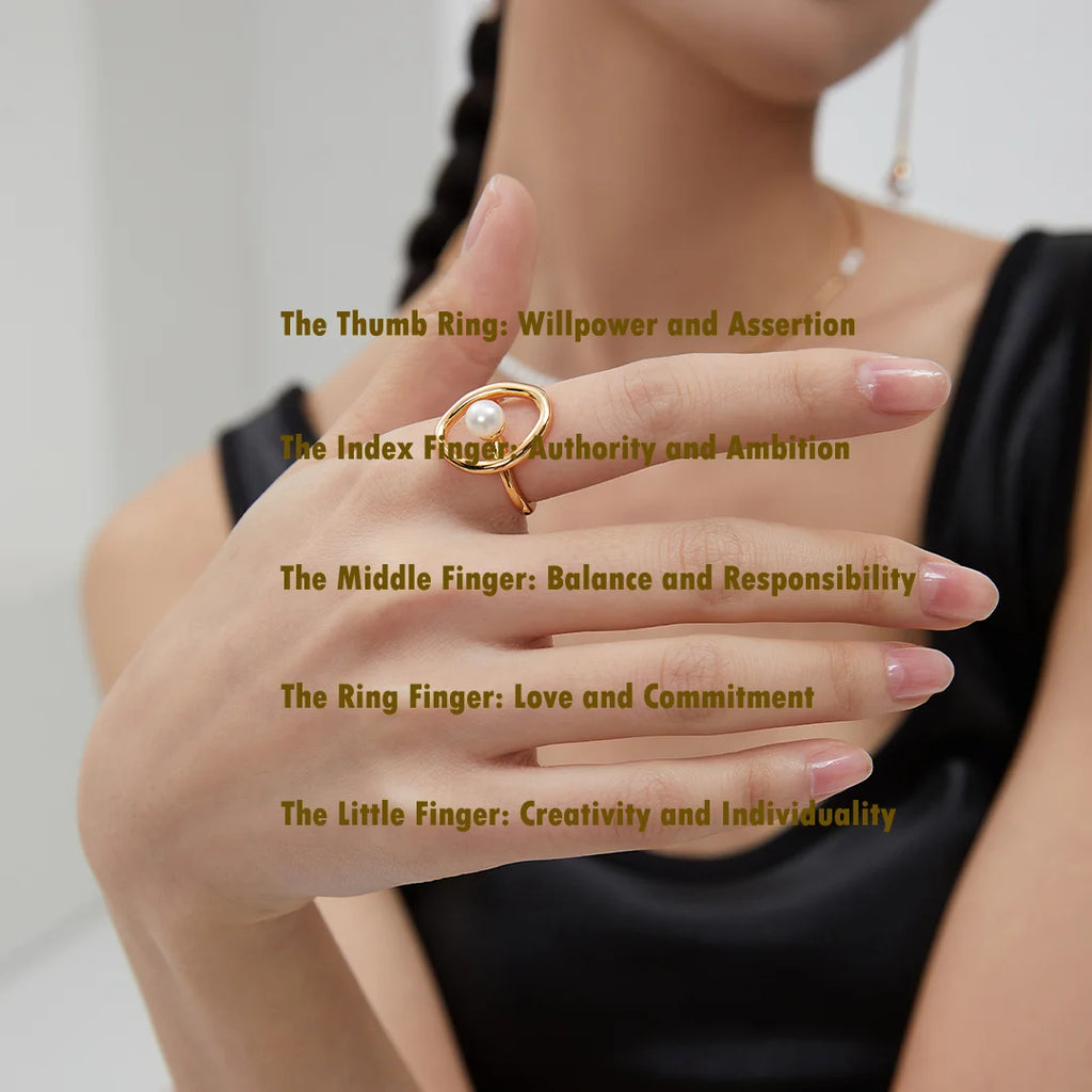 Right ring for right fingers- Gold Stick Pearl Ring