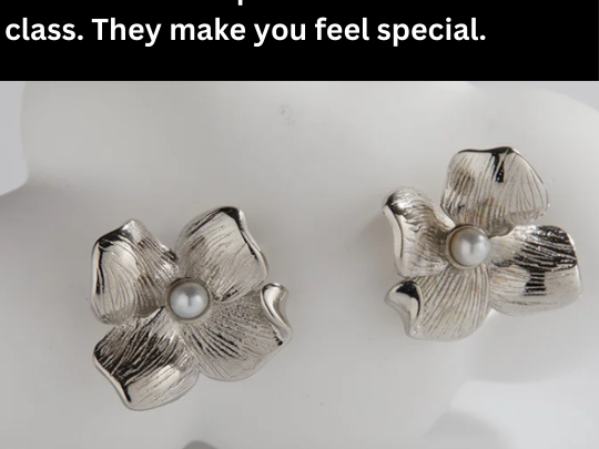 silver pearl earrings