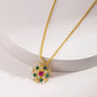 Christmas jingle bell snowflakes chain necklace