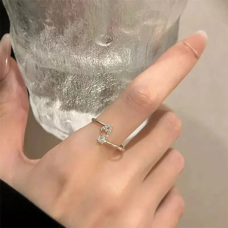 Diamond Initial Letter Ring