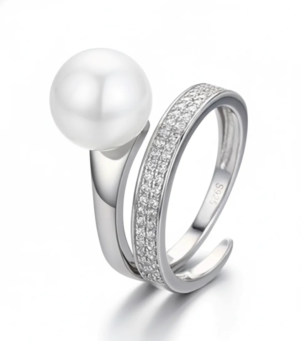 Adjustable Shell Beads Ring