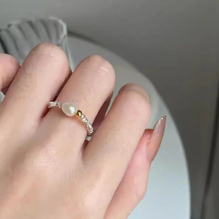 Barocco Pearl Silver Pieces Ring