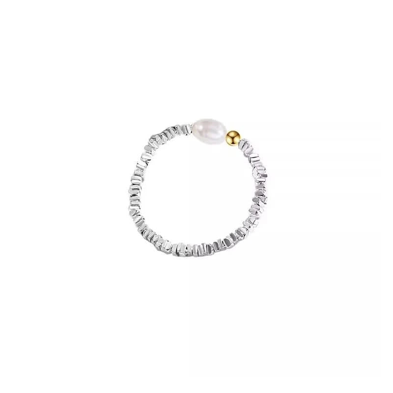 Barocco Pearl Silver Pieces Ring
