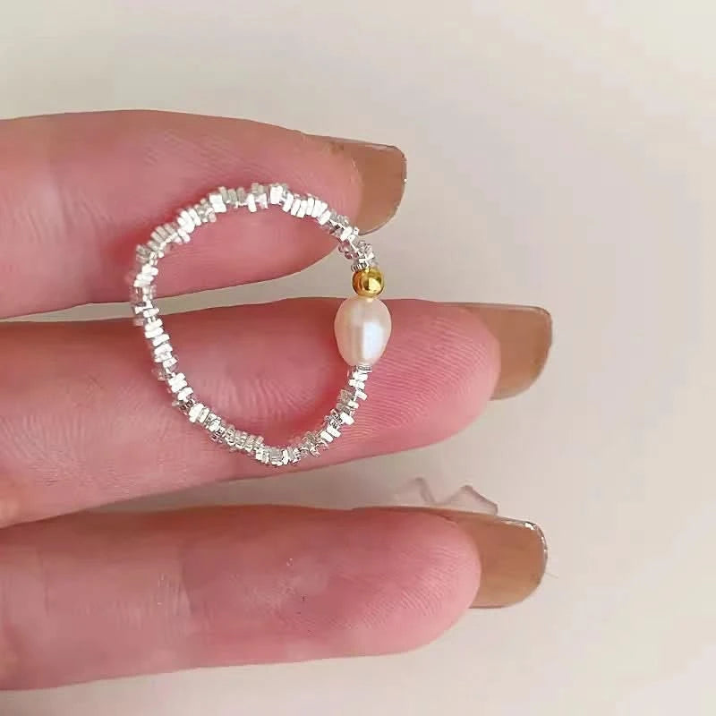 Barocco Pearl Silver Pieces Ring
