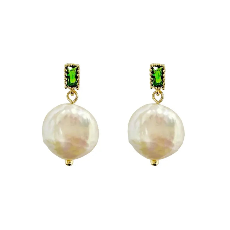 Baroque Pearl Drop Stud Earrings
