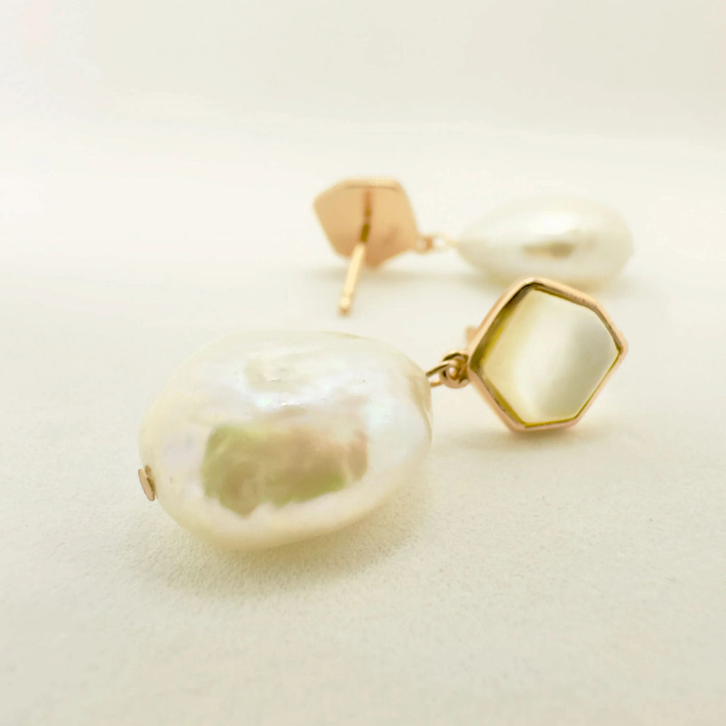 pearl drop earrings