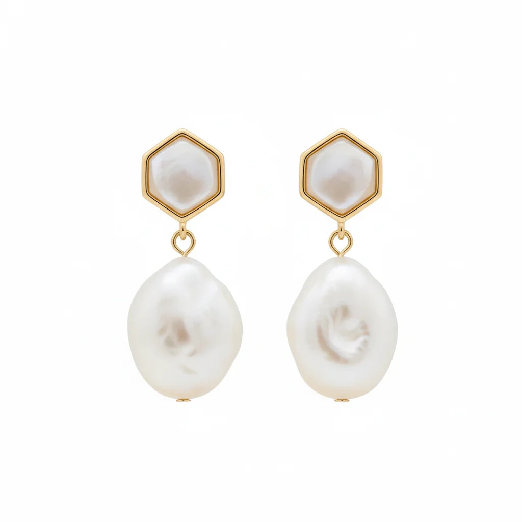 Baroque Pearl Drop Earrings