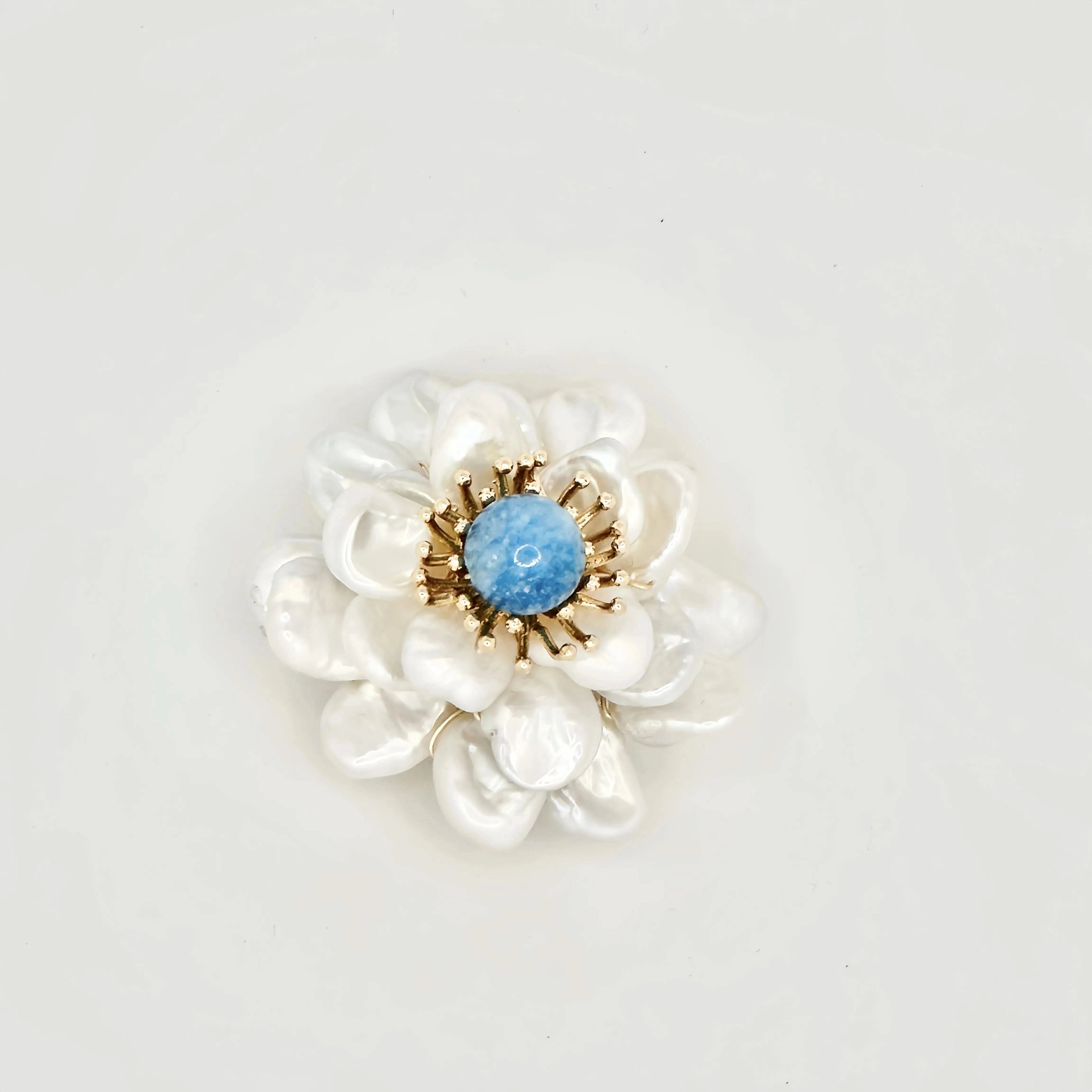 Baroque Pearl Flower Brooch