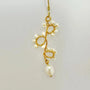 Baroque pearl looped circle gold vermeil earrings - Angel Barocco