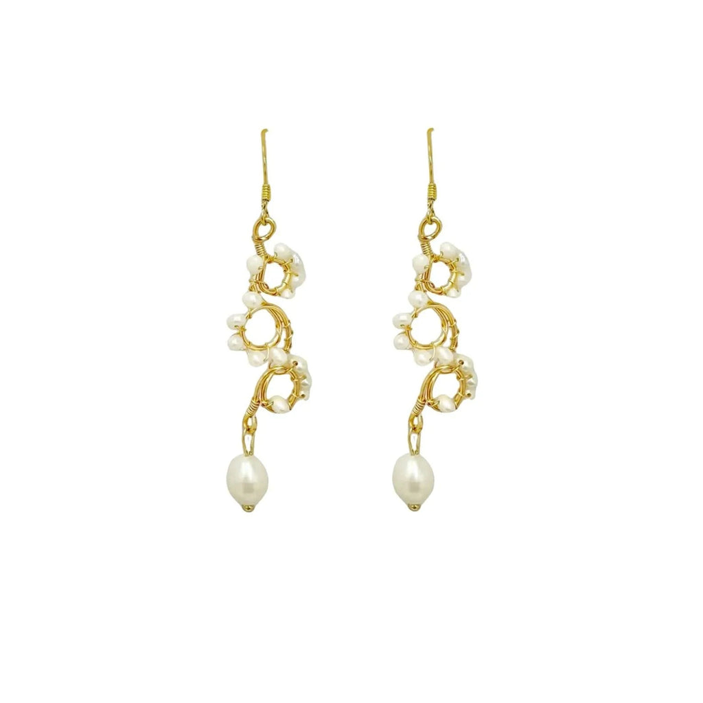 gold vermeil pearl earrings