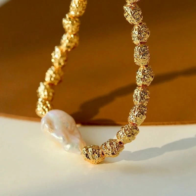 Baroque Pearl Necklace – One or Three Pearls