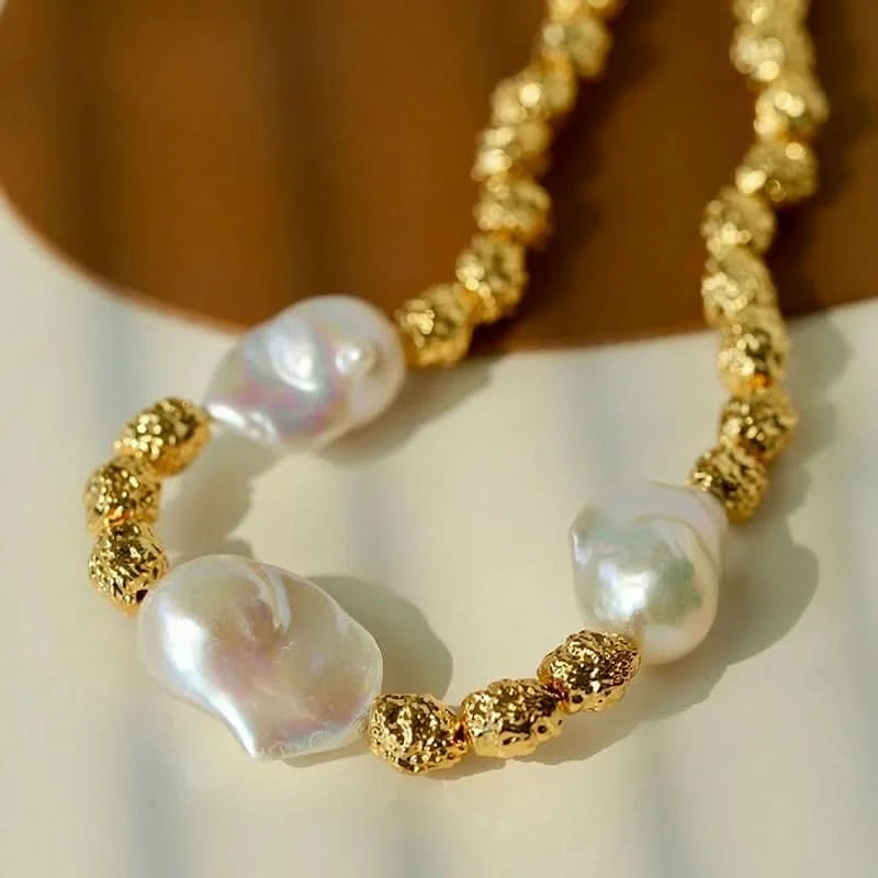 Baroque Pearl Necklace – One or Three Pearls