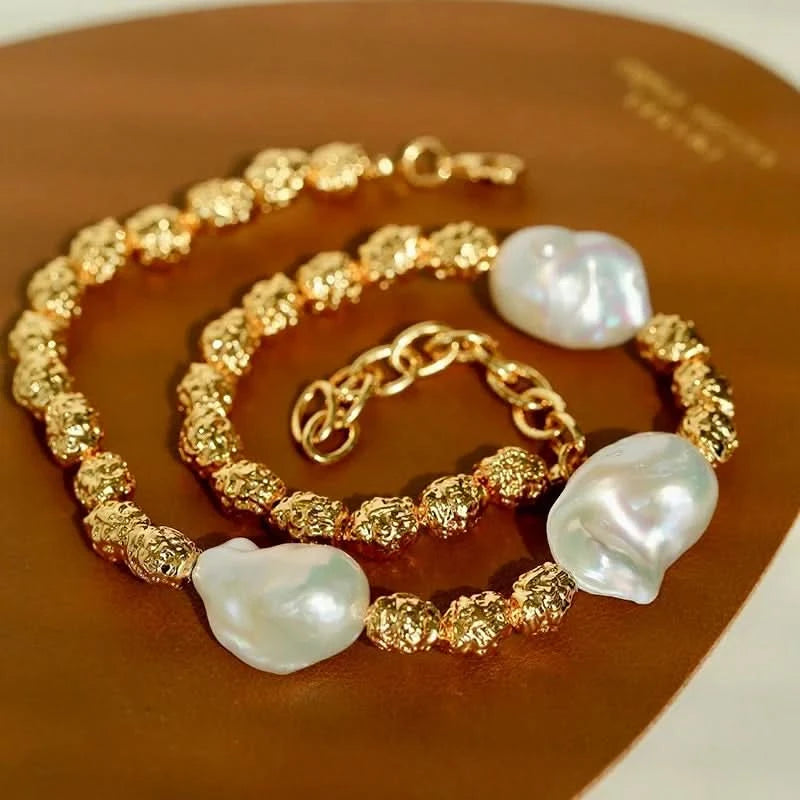 Baroque Pearl Necklace – One or Three Pearls