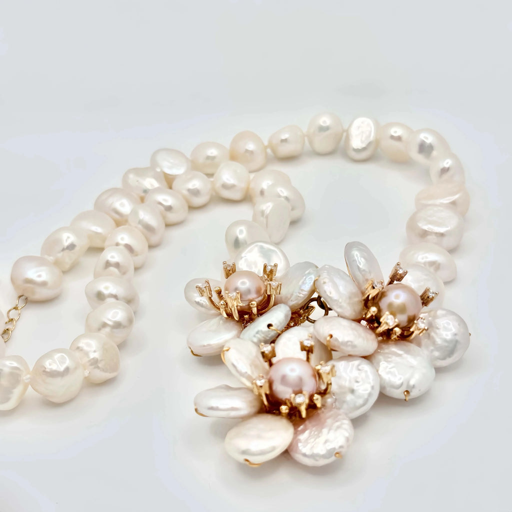 necklace with flowers