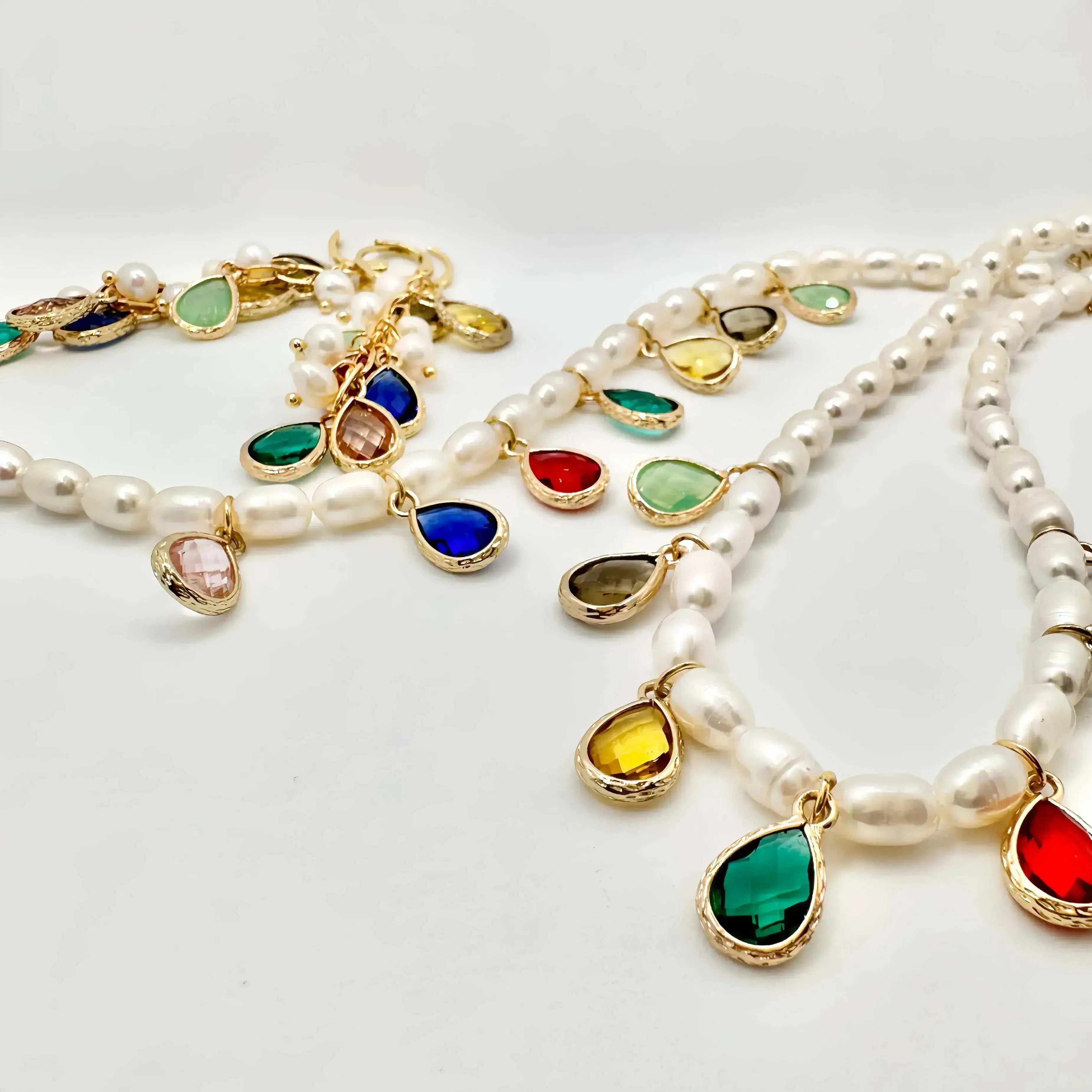 rainbow charm necklace