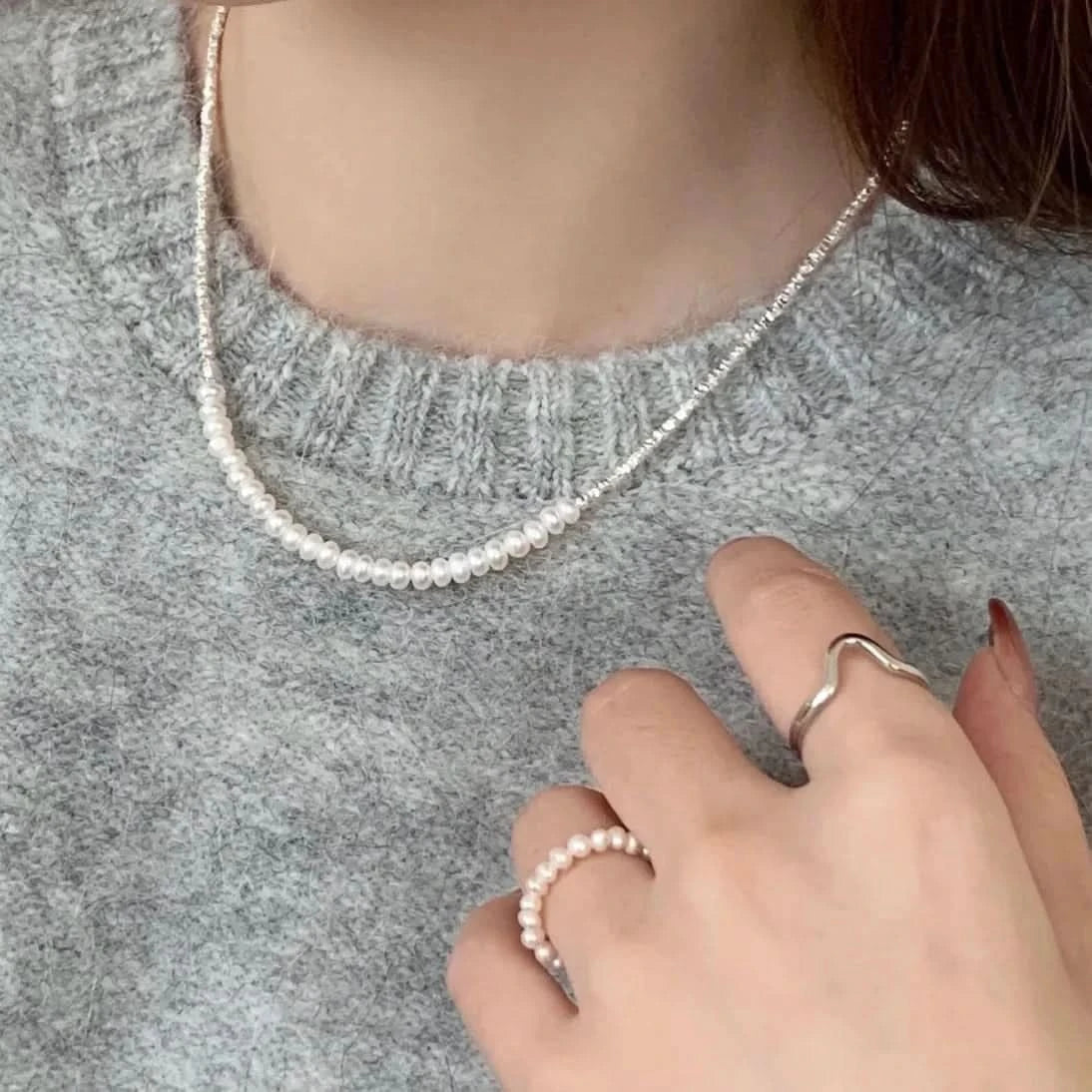 Beaded Graduated Freshwater Necklace