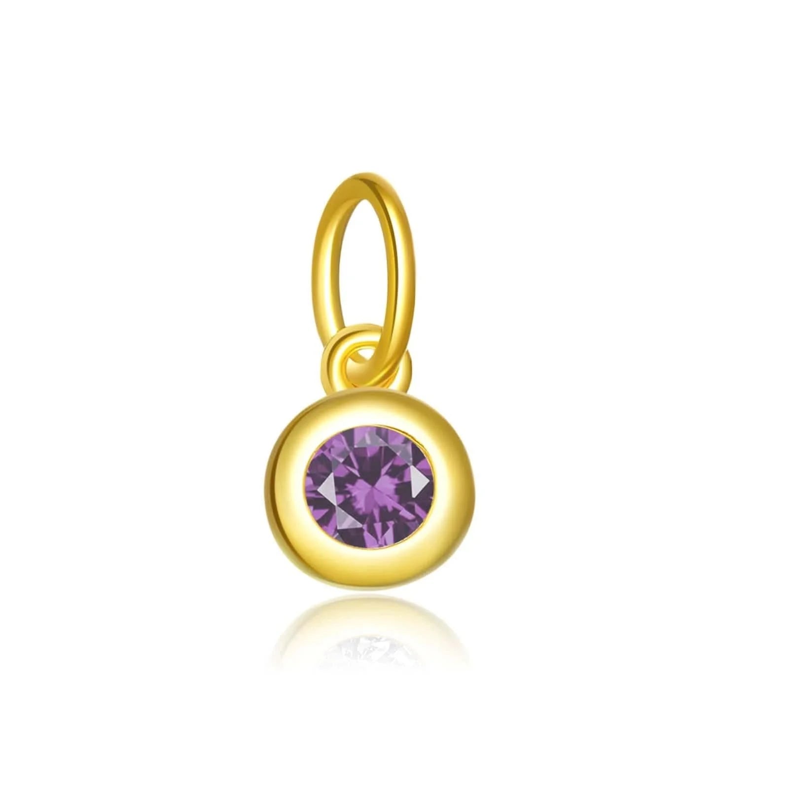 Birthstone-Charm-Pendants-Gold-February_Light-Purple-Red