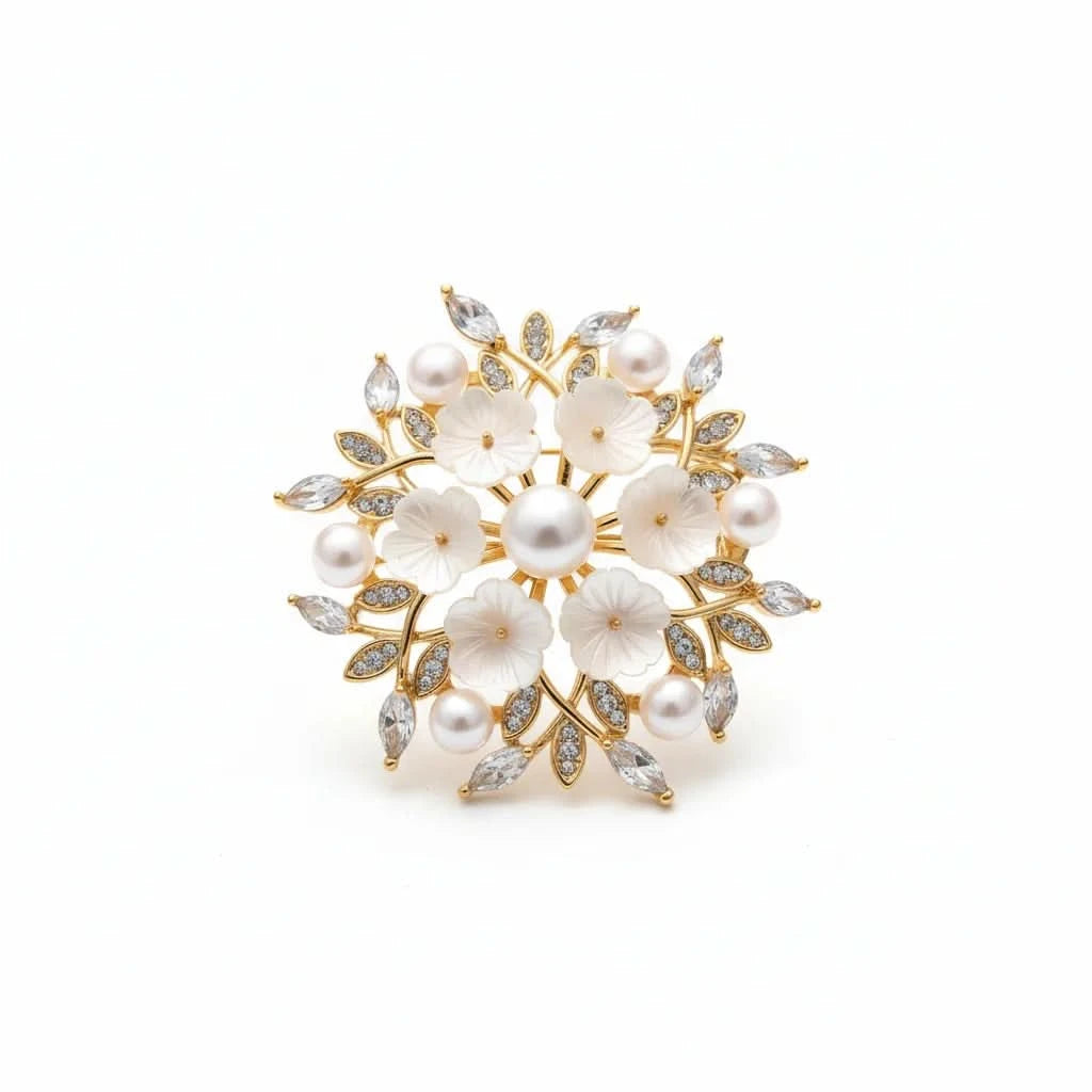 Blossom Pearl Floral Brooch