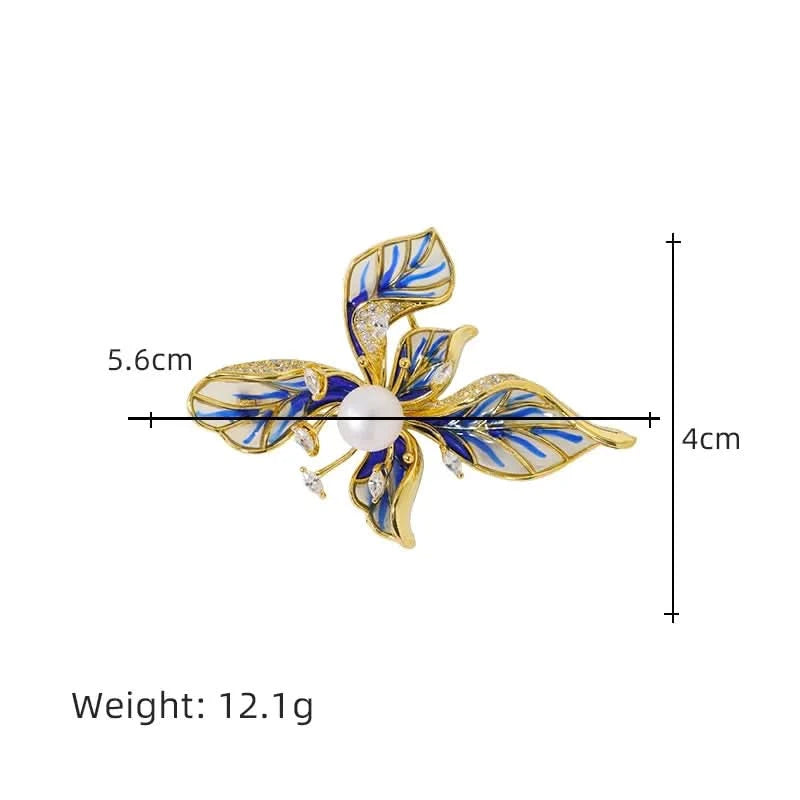 Blue_Floral_Enamel_Brooch_2