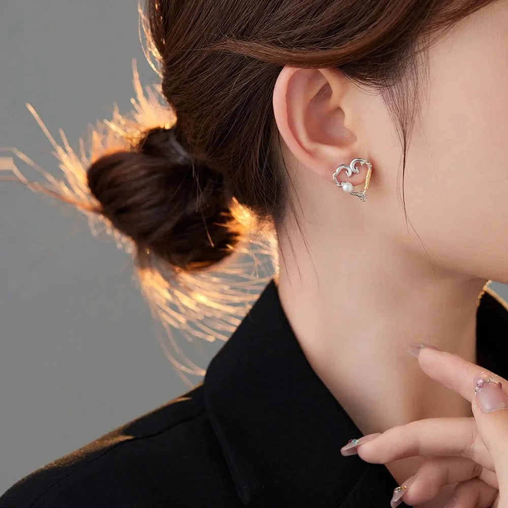 silver pearl earrings