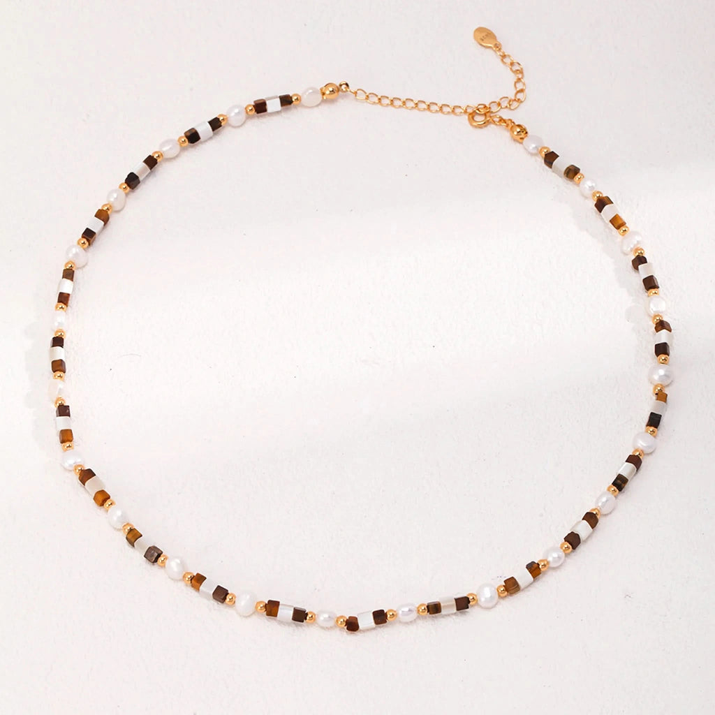 beaded pearl bracelet