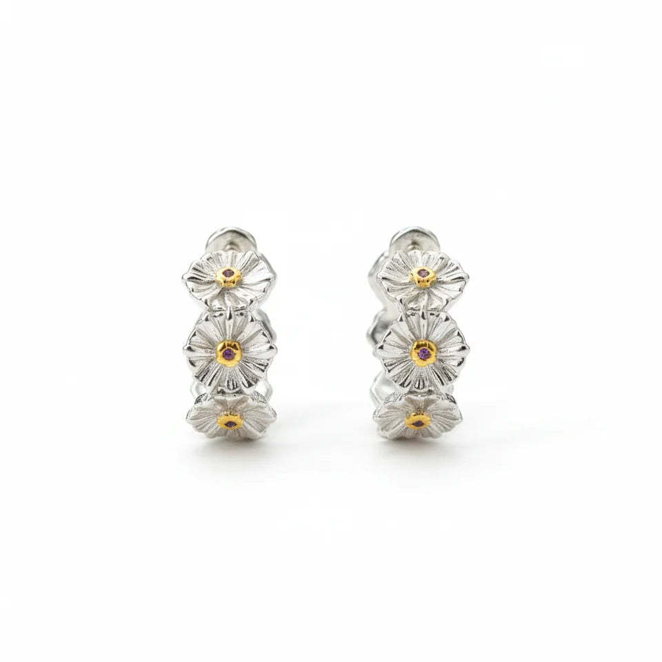 Daisy Blossom Sterling Earrings