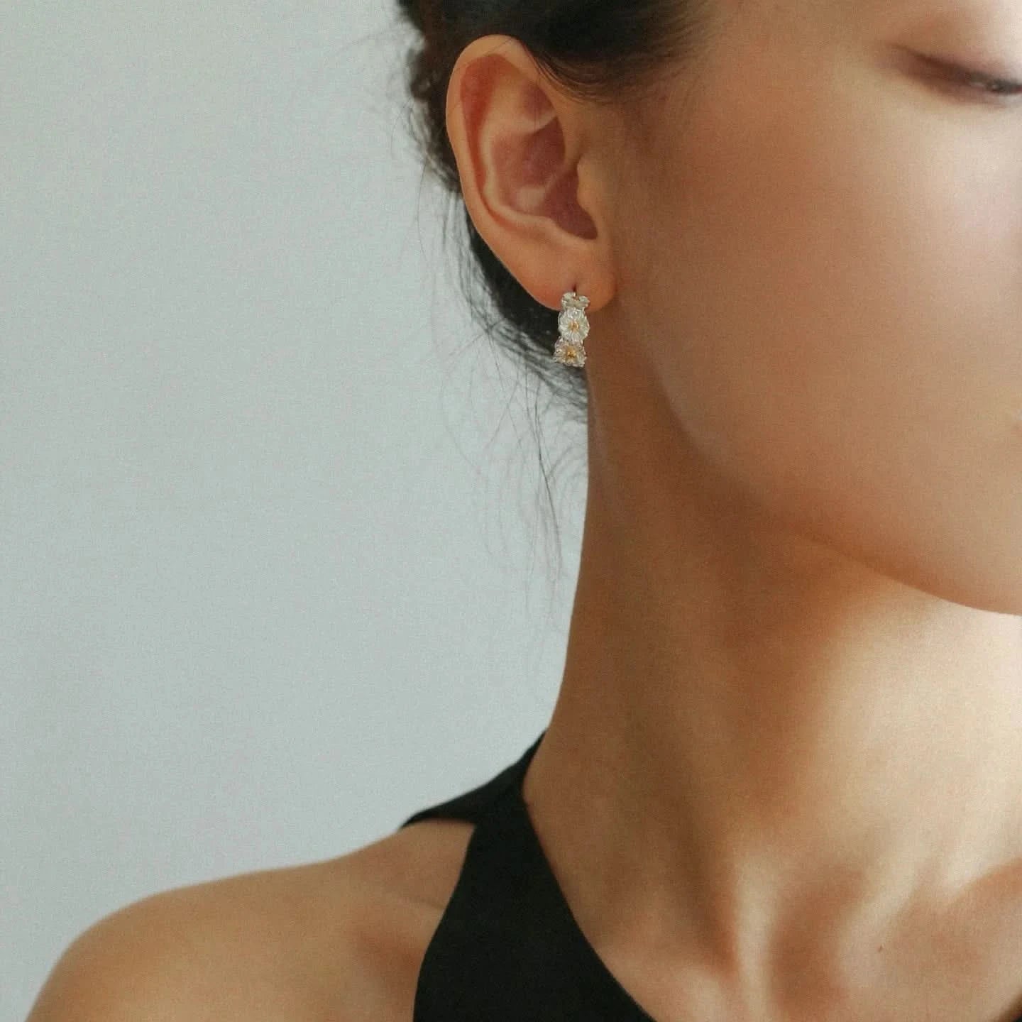 Daisy Silver earrings
