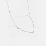 Diamond Initial Letter Silver Necklace-C