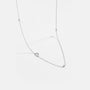 Diamond Initial Letter Silver Necklace-D