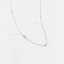 Diamond Initial Letter Silver Necklace-F