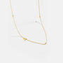 Diamond Initial Letter Gold Necklace-A
