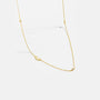 Diamond Initial Letter Gold Necklace-E