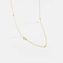 Diamond Initial Letter Gold Necklace-G
