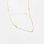 Diamond Initial Letter Gold Necklace-J