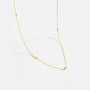 Diamond Initial Letter Gold Necklace-L