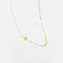 Diamond Initial Letter Gold Necklace-M