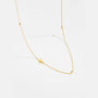 Diamond Initial Letter Gold Necklace-N