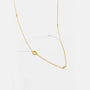 Diamond Initial Letter Gold Necklace-O