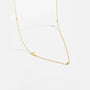 Diamond Initial Letter Gold Necklace-P