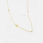 Diamond Initial Letter Gold Necklace-Q