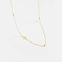 Diamond Initial Letter Gold Necklace-U