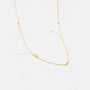Diamond Initial Letter Gold Necklace-V
