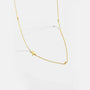 Diamond Initial Letter Gold Necklace-X