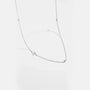Diamond Initial Letter Silver Necklace-H