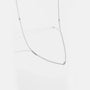Diamond Initial Letter Silver Necklace-I
